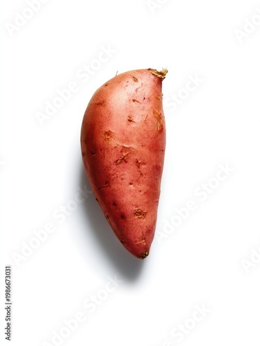 Vibrant Sweet Potato on White Background for Healthy Cooking and Nutrition Inspiration
