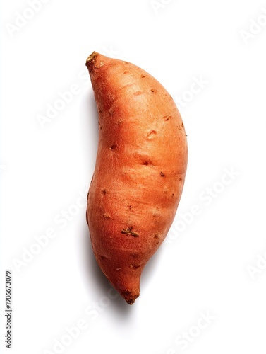 Fresh Sweet Potato Isolated on White Background for Healthy Eating and Culinary Inspiration