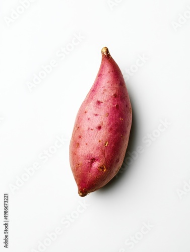Fresh and Vibrant Sweet Potato on Minimalist Background for Healthy Eating and Cooking Inspiration