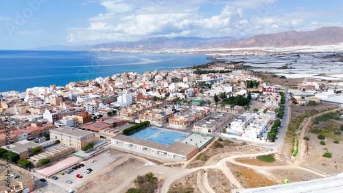 urban vacation coast city beach travel summer sea border building sport development housing plastic sea industry - Andalusia, Spain - 2025