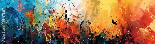 An abstract art piece featuring a visual interpretation of a powerful