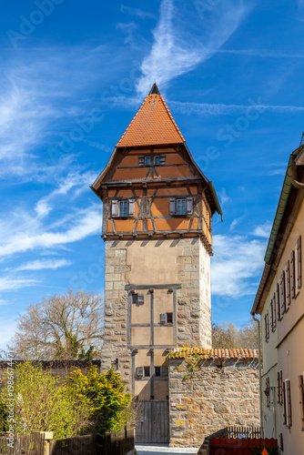 Bäuerlinsturm an der Stadtmauer in Dinkelsbühl, Bayern