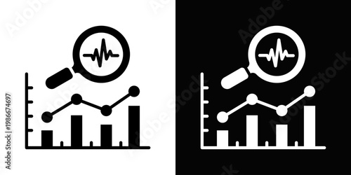Predictive Health Icon In Black And White Style