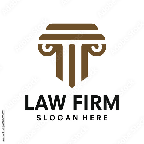 law firm logo design template illustration vector