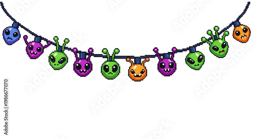 Halloween Alien String Lights Decoration.