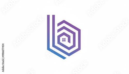 Hands map pin icon with gradient house symbol for location based real estate services and navigation