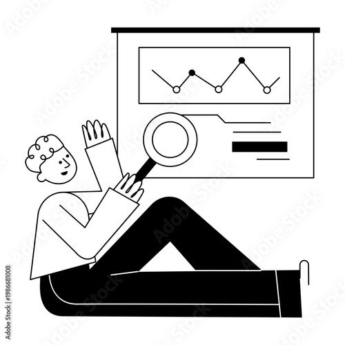 A sketchy style illustration representing market research
