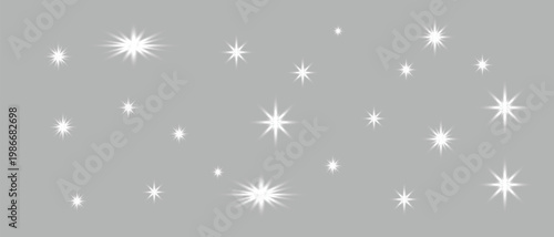 Glow light effect sparkles, shining burst. sparkle star set. ector blink star, Sparkle star icons set, Glowing white stars with shimmering rays and lens flare effects. 
