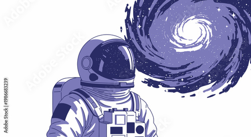 Astronaut in Space Suit Exploration.