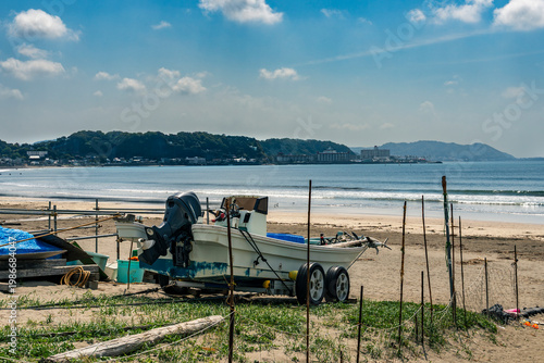 鎌倉市の由比ヶ浜海岸の風景