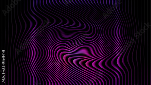 Vibrant purple and pink neon wave pattern on black background