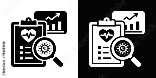 Chronic Management Icon In Black And White Style