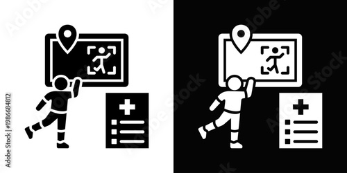 Remote Rehabilition Icon In Black And White Style