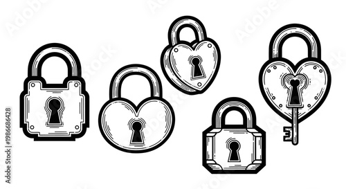 Locks and Keys Metal Objects.