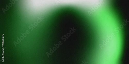 Bild auf Leinwand Abstract green gradient background with a blurred dark central shape and soft ed