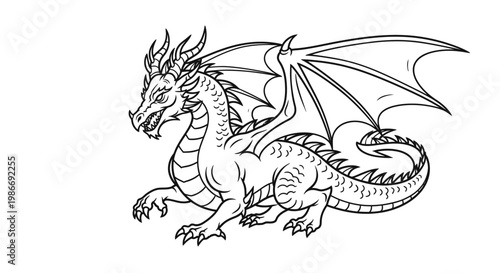 Dragon mythical creature fantasy animal.