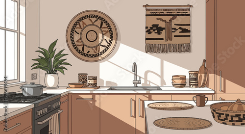 Brown Kitchen Plates and Bowls.