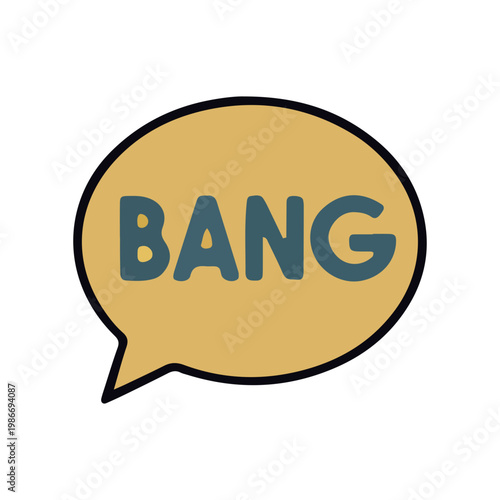 Comic Book Style Bang Speech Bubble
