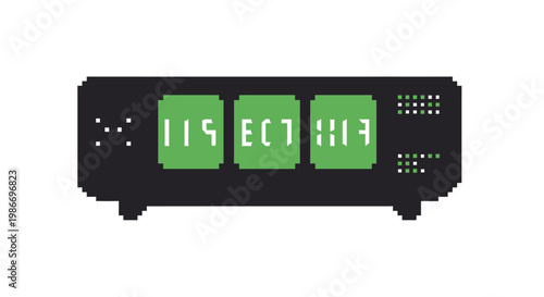 Retro Flip Clock Displaying Time.