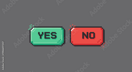 Yes No Buttons Decision Choice Options.