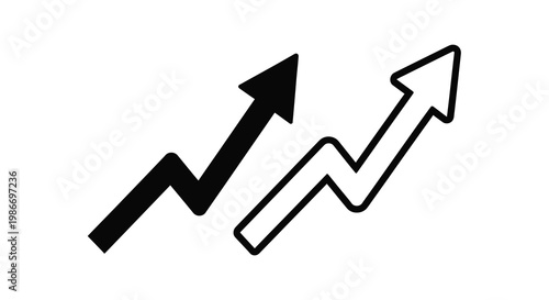 Two contrasting arrows depict growth and potential decline in a graphic