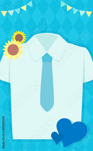 シャツフレームの父の日ギフトテンプレート_文字なし_縦