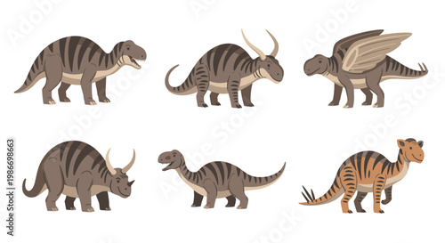 Collection of toy dinosaur models.