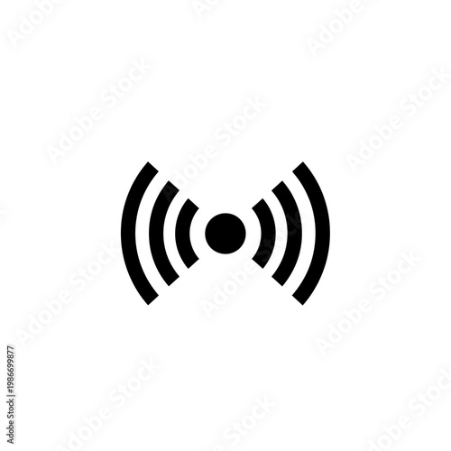 Black Wi-Fi Signal Icon Graphic.