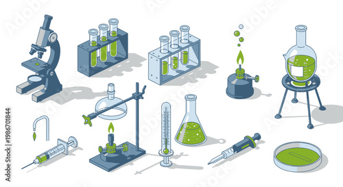 Laboratory equipment for science experiments.