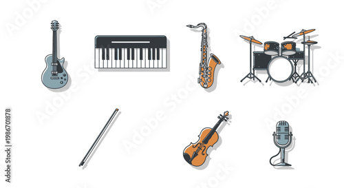Musical instruments for orchestra performance 1.