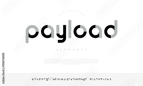 Payload Creative Geometric Alphabet Design with Two Tone Minimalist Style for Modern Corporate Identity
