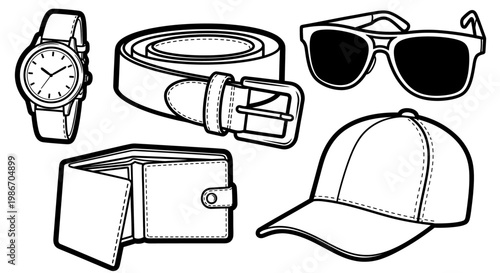 Accessories for men fashion style.