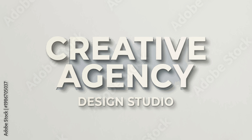 Minimal Cutout Text Effect Editable Paper Style Typography Soft Shadow Template