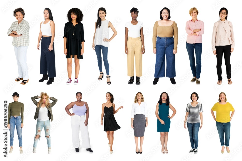 Obraz premium Diverse women standing together confidently