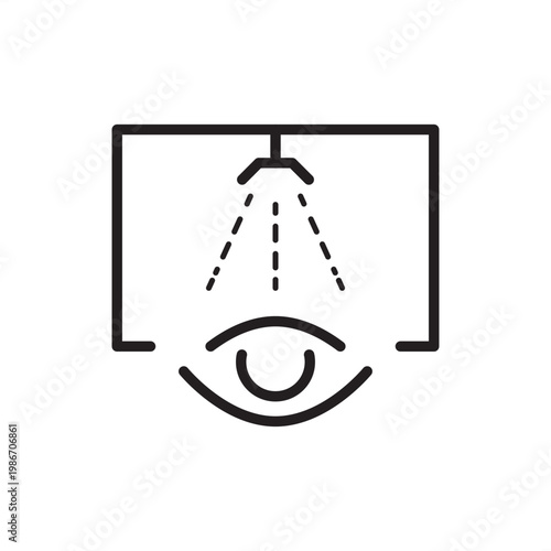 Eyewash station icon symbolizing ocular safety, represents hardware, decontamination tools, medical gear, safety systems, and industrial logistics for chemical flushing and emergency factory first aid