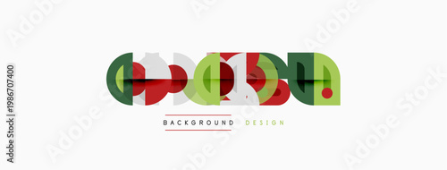 Abstract geometric shapes form colorful design. Minimalist style, modern aesthetic, clean lines, simple composition. Background elements present.