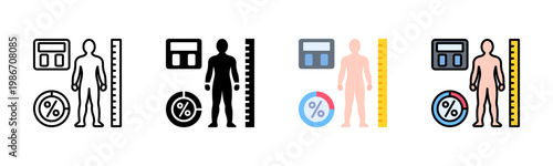 Body Metrics Icon Pack In Multiple Styles