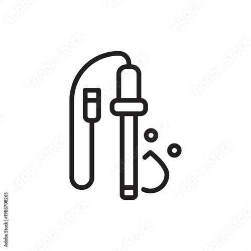 pH probe icon symbolizing acidity measurement, representing hardware, analytical tools, sensor gear, control systems, and industrial logistics for water quality testing and factory chemical monitoring