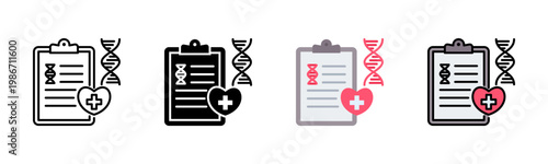 Genomic Health icon set multiple style collection