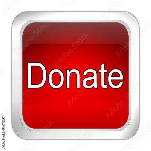 Donate Button - 3D illustration