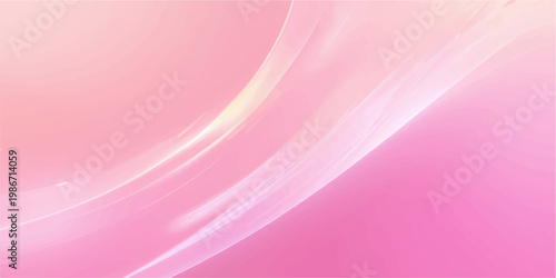 Soft pink abstract background featuring flowing light waves and artistic purple curves in a silk texture vector illustration