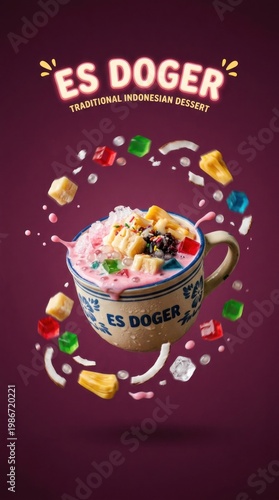 Wallpaper Mural Delicious Es Doger - Traditional Indonesian Dessert in a Cup. Torontodigital.ca