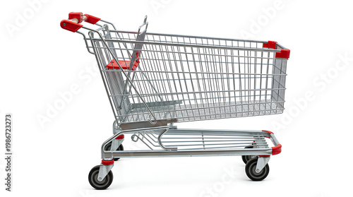 3D shopping cart A shopping cart isolated on a white surface