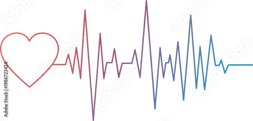 Analysis of heart rate variability across different physiological states isolated on transparent background