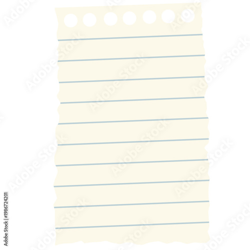 Torn Ripped Notebook Papper Illustration