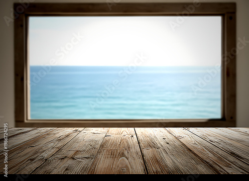 Wallpaper Mural A window with a view of the ocean Torontodigital.ca