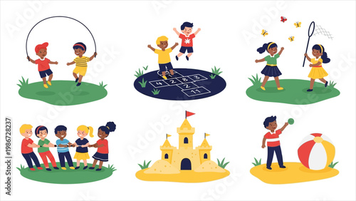 A Comprehensive Visual Celebration of Childhood Development, Social Interaction, and the Vital Importance of Outdoor Physical Activity