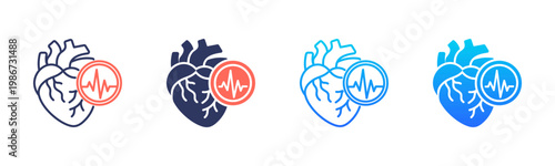 Heart Rate Icon Pack In Multiple Styles