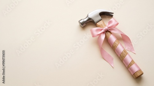 Creative Labour Day Concept with Single Hero Object on Solid Color Background Featuring Symbolic Work Tools and Modern Workforce Appreciation Theme with Ample Copy Space for Text Overlay Commercial St