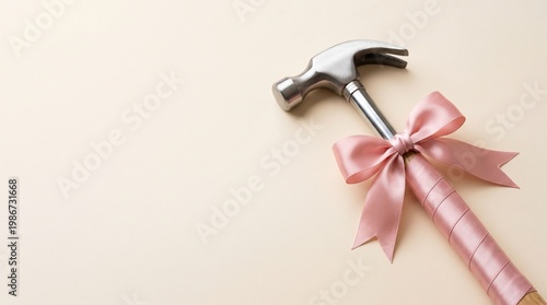 Creative Labour Day Concept with Single Hero Object on Solid Color Background Featuring Symbolic Work Tools and Modern Workforce Appreciation Theme with Ample Copy Space for Text Overlay Commercial St